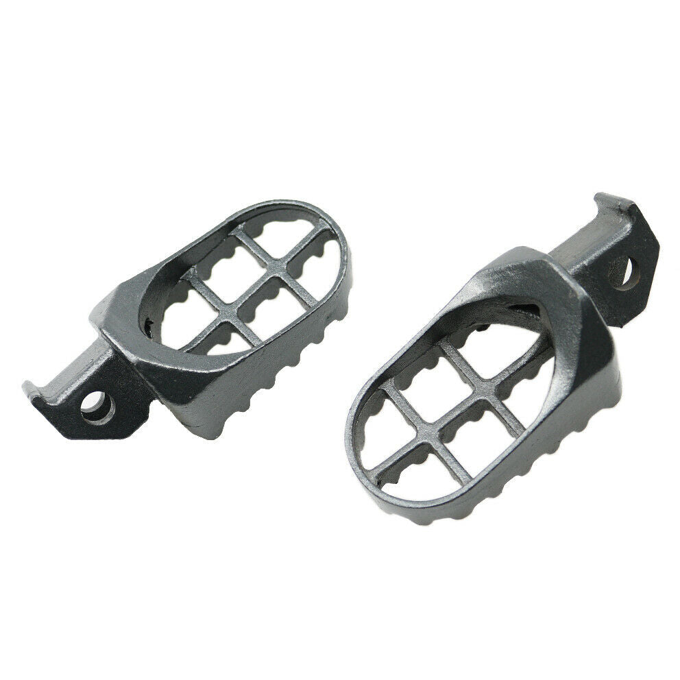 Grey Off-road Dirt Bike Steel Foot Pegs For Suzuki RM85/85L DR-Z125/125L 2003-06