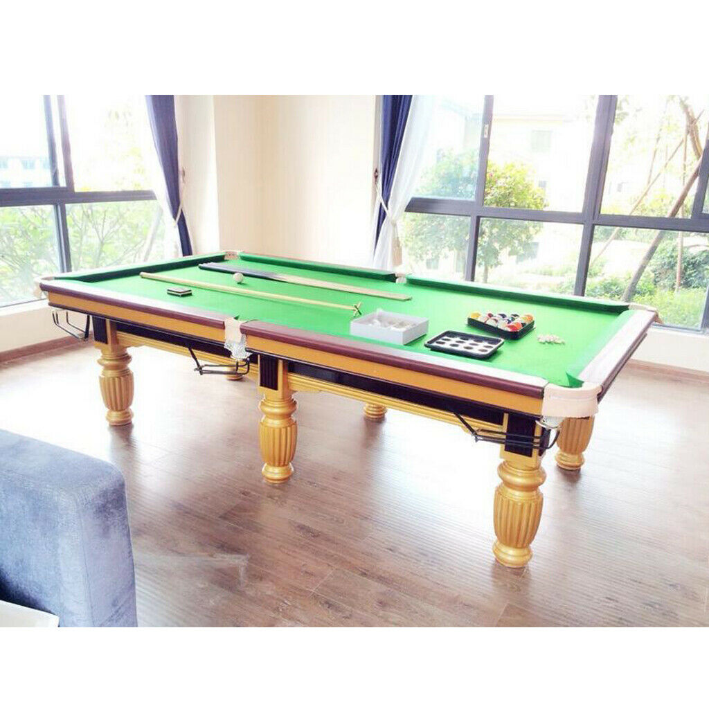 9ft Worsted Pool Table Cloth Billiard Felt with Cushion Rail Bars Green