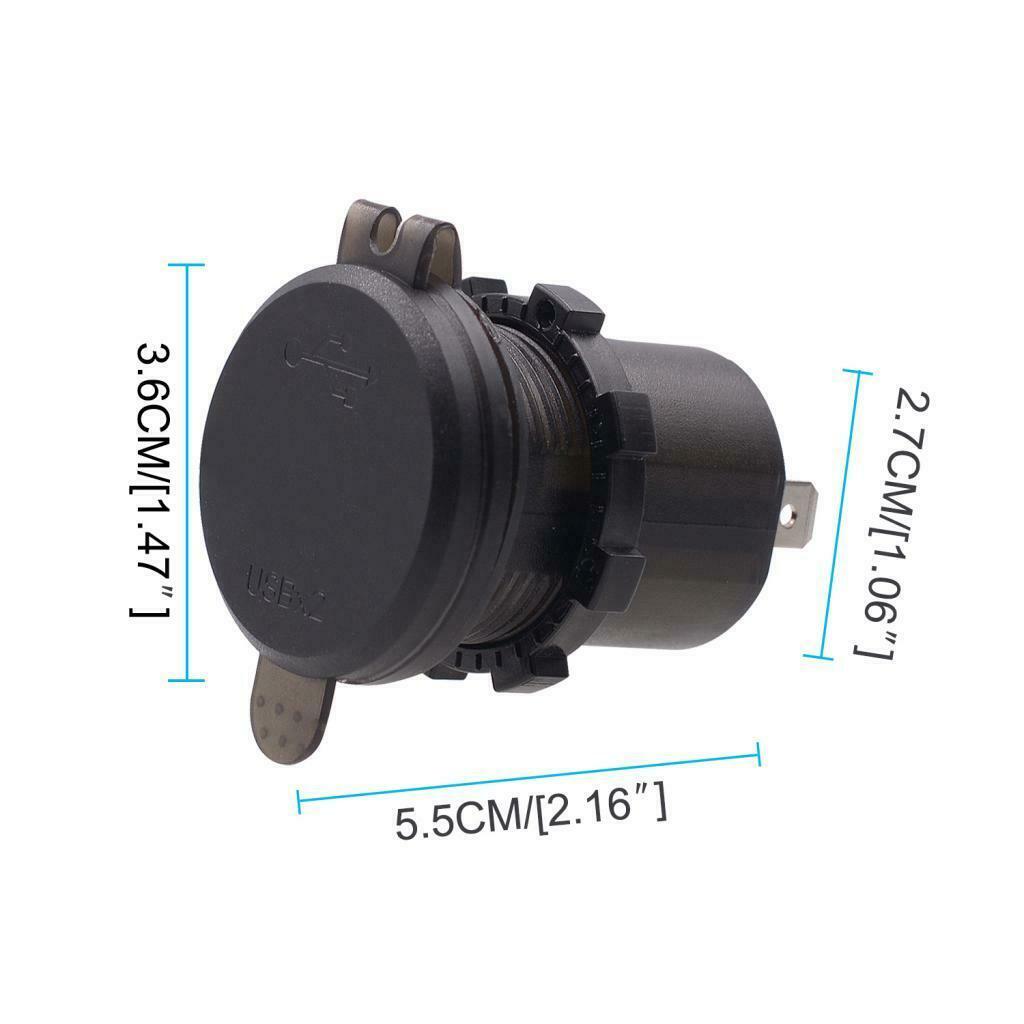 Dual USB Car Charger Car Charger For Motorcycles, Automobiles Yachts Car