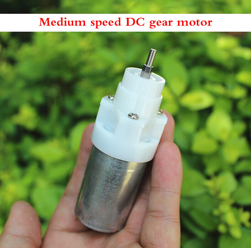 1pcs 390 DC 12V geared motor Medium speed motor Reduction ratio 1:3.4 DIY