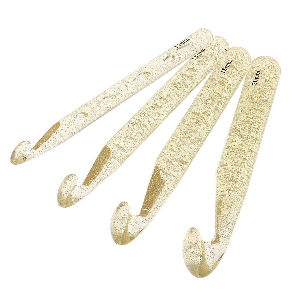 Set of 4 crochet hooks set crochet needles plastic knitting needles 12-20mm