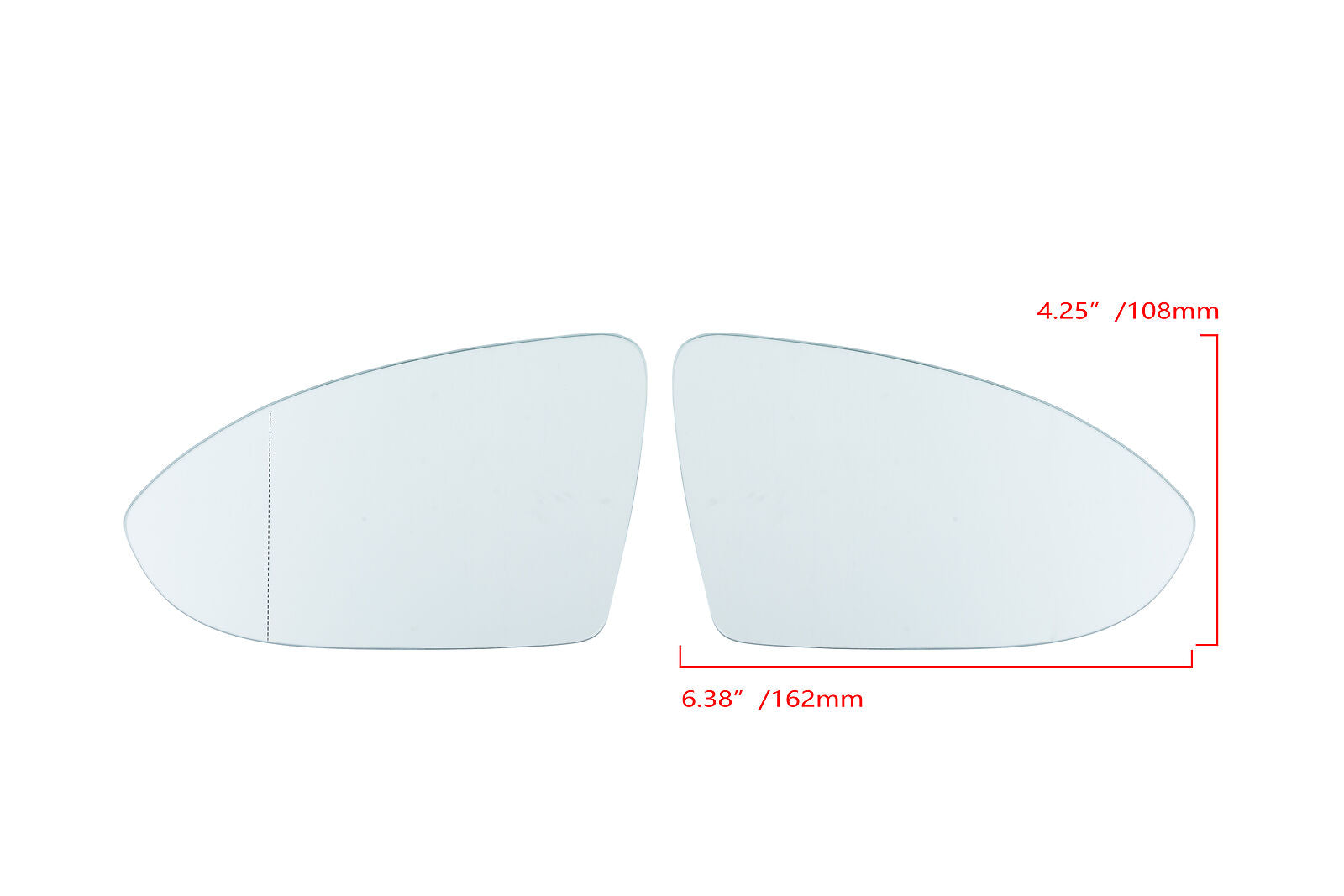 Pair Mirror Glass Heated W/Backing Left Right Fit For VW Golf MK7 2013-2020 2016
