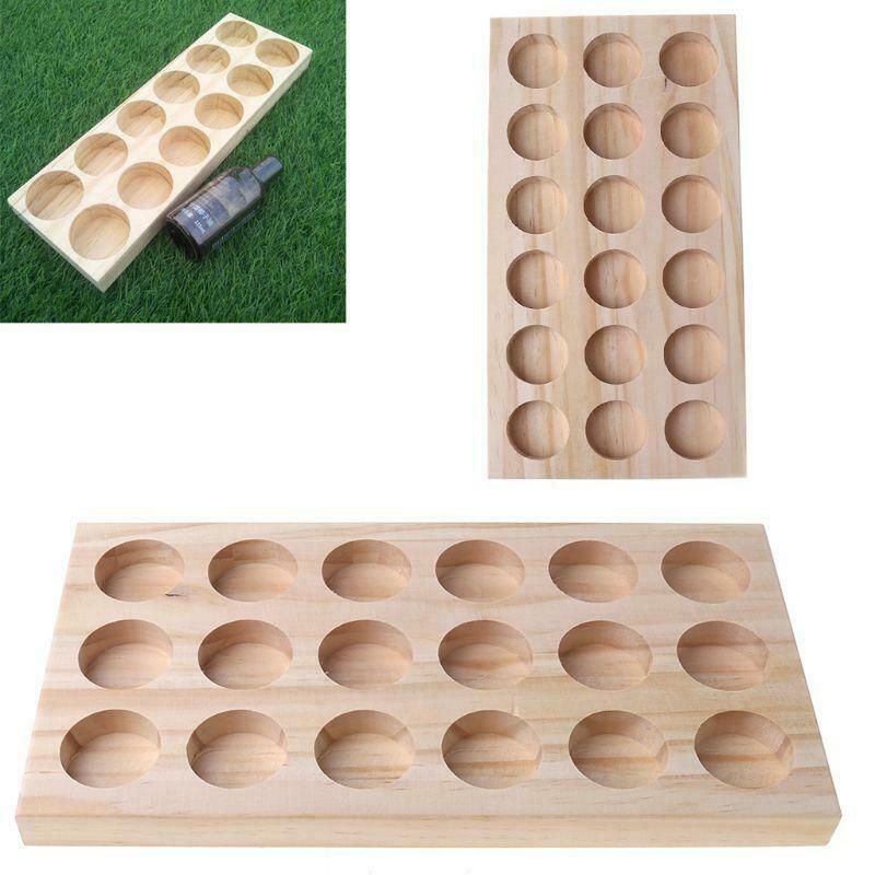 Hot selling Wooden Essential Oil Tray Handmade Natural Pine Wood Display Rack