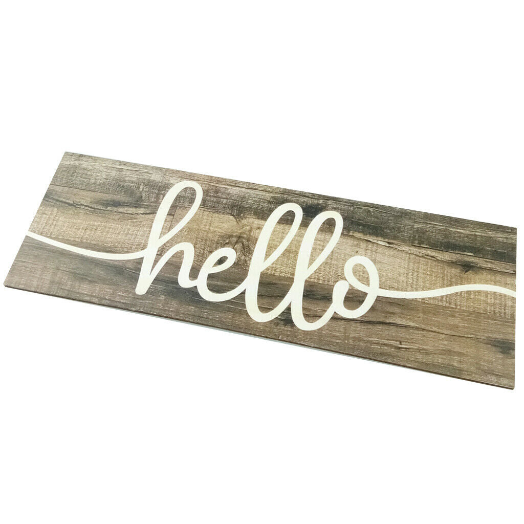 Hello Painted Wood Plaque DIY Farmhouse Home Decor for Door Cafe