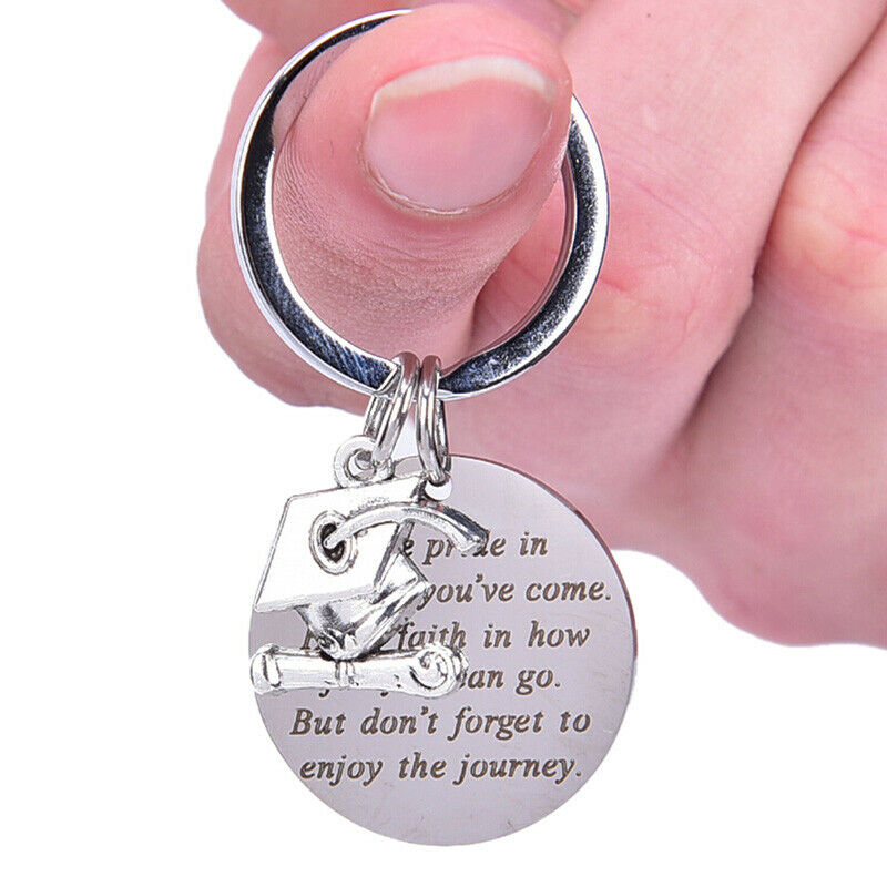 Graduation Keychain Take Pride in Keyring Stainless Steel  Graduates Gift.l8