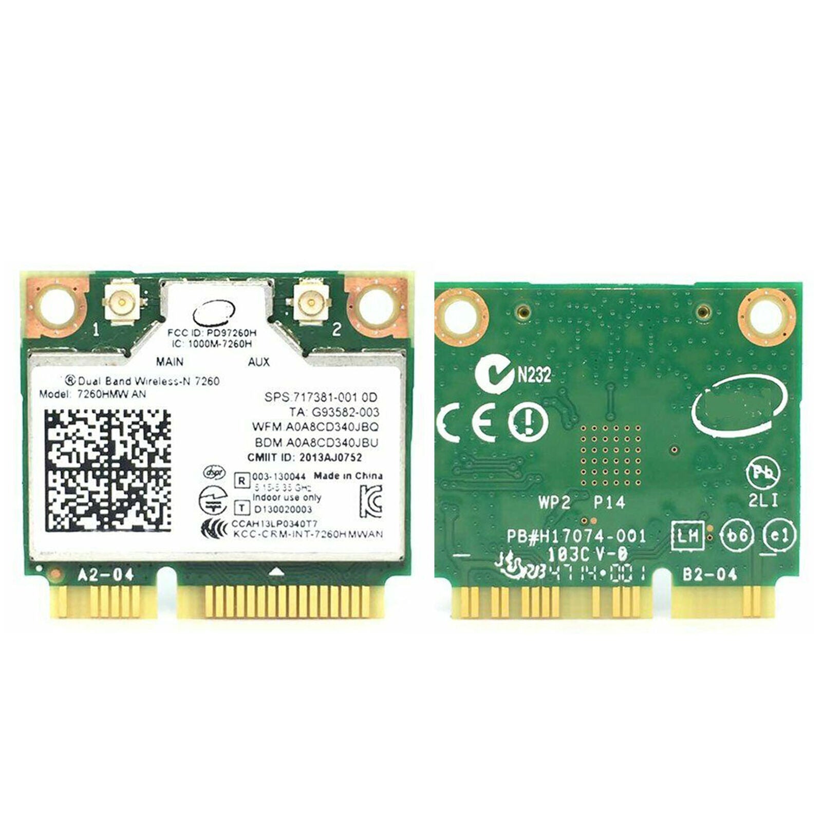 Intel Dual Band Wireless7260HMW AN 2x2 Wifi Bluetooth 4.0  PCI-E Card