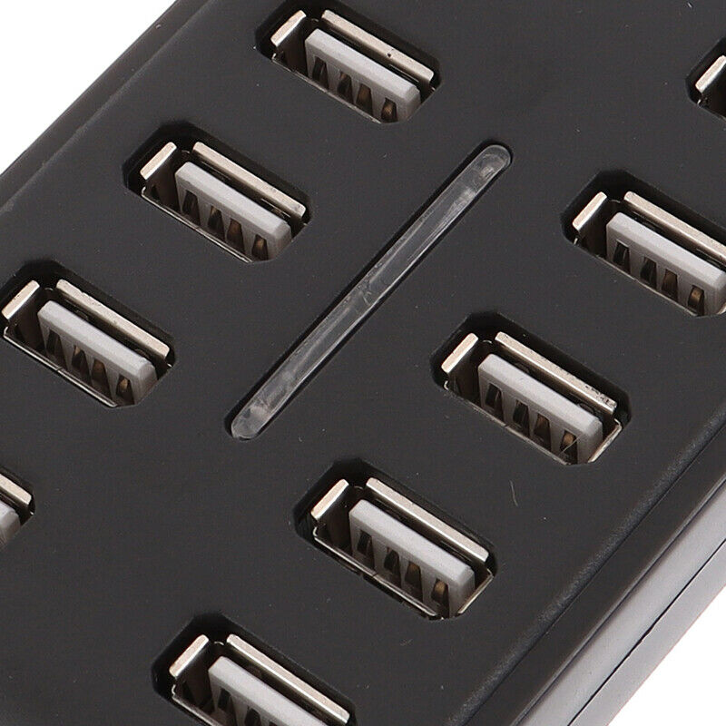 1pc High Speed 480 Mbps USB 2.0 Hub 10 Ports Multi USB Splitter For PC lapto SJ