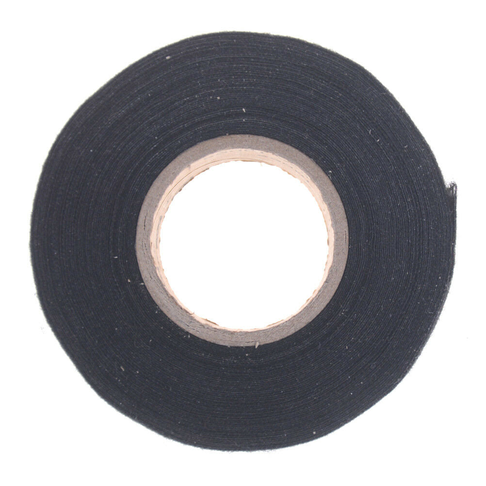Black 32mm*12m Adhesive Cloth Fabric Tape Cable Looms Wiring Harness 9HLSPTU WF