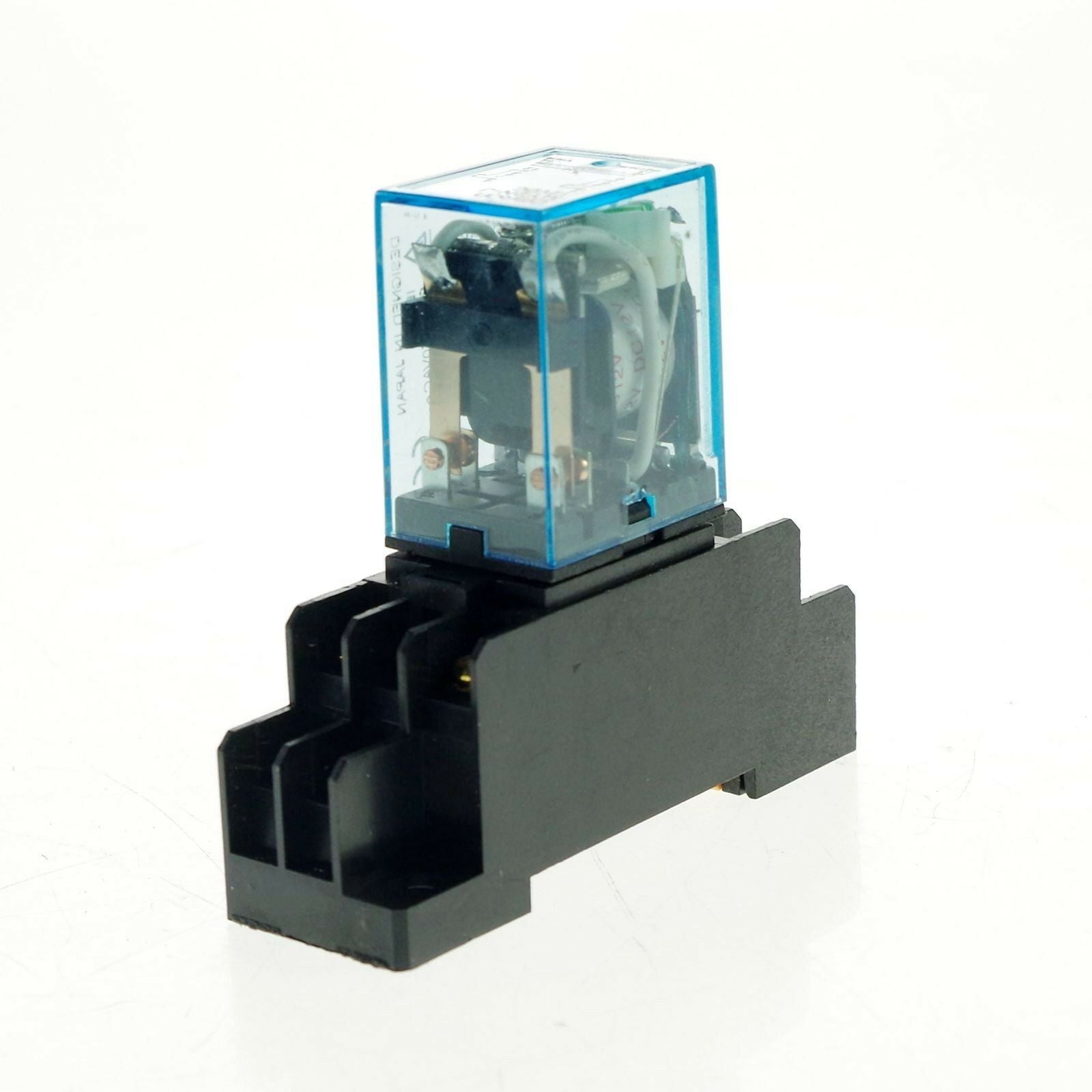 24VAC 5A Coil Power Relay MY2NJ HH52P-L 8 Pins 2P2T DPDT With Socket Base
