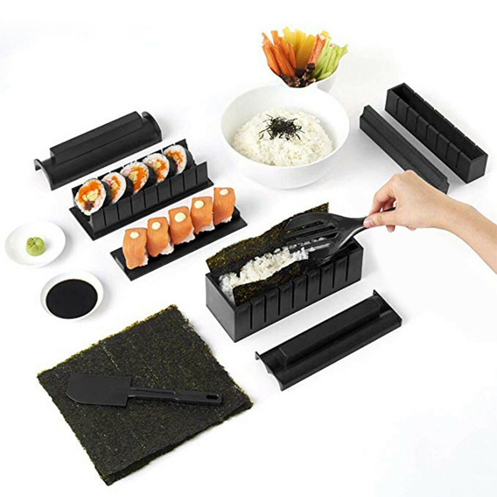 11 Pieces Sushi Making Kit Koren Rice Roller Mold Sushi Maker for Beginners