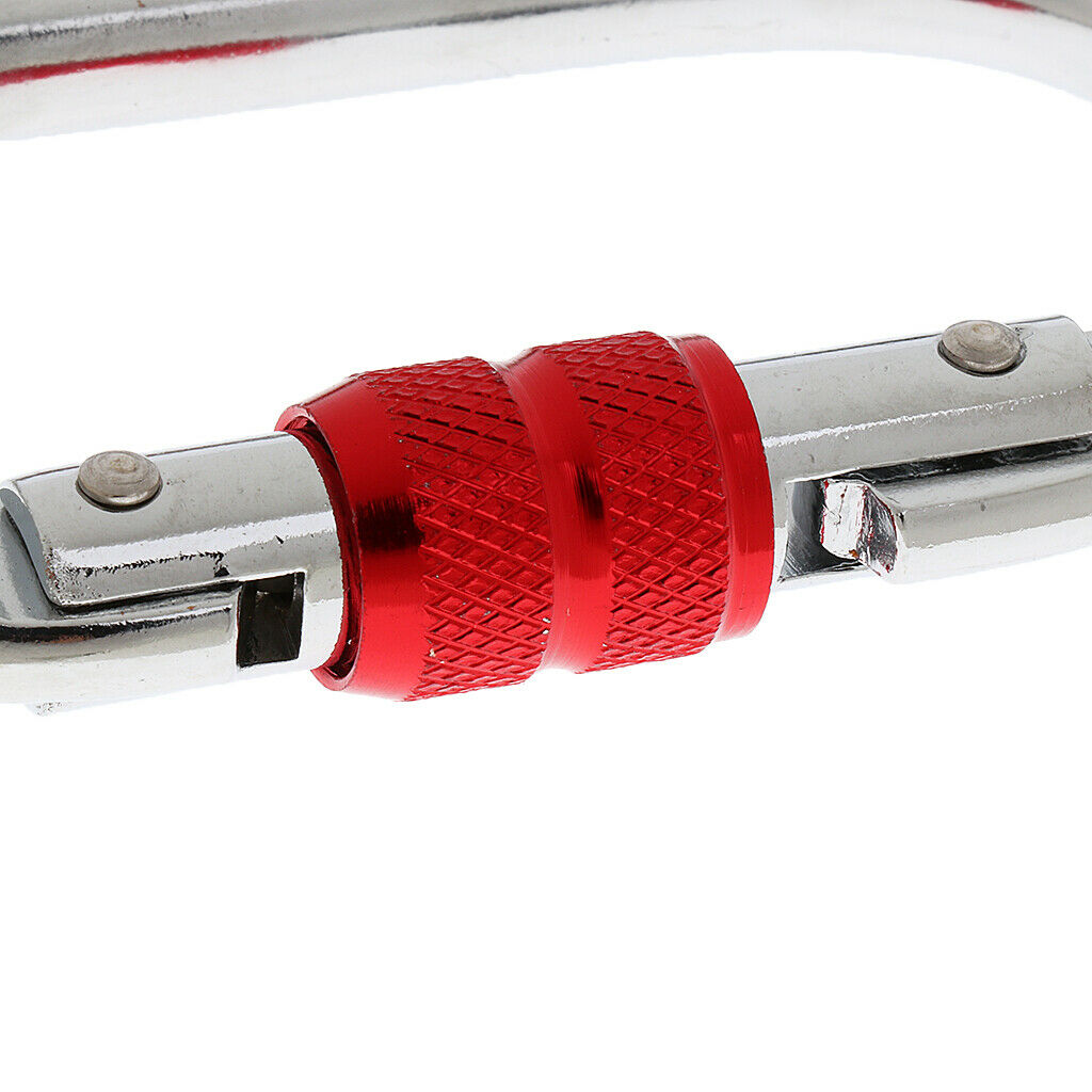 4 Pack Heavy Duty D-Ring Locking Carabiner, 25KN Large Carabiners Clip for