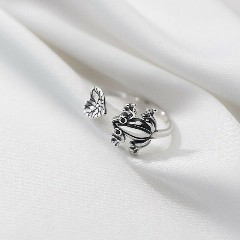 Frog Open Rings for Women Girls Animal Finger Ring Jewelry Gifts N.l8