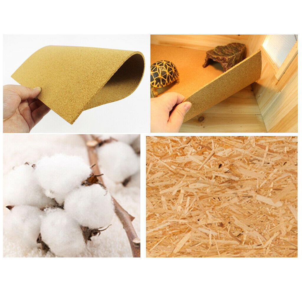 Reptile Carpet Wooden Mat Pad Habitat for Tortoise, Dragon, Geckos Small