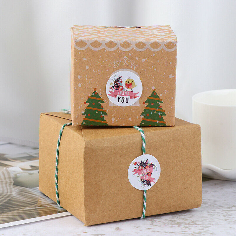 500pcs/roll floral thank you stickers scrapbooking for package seal lab.l8