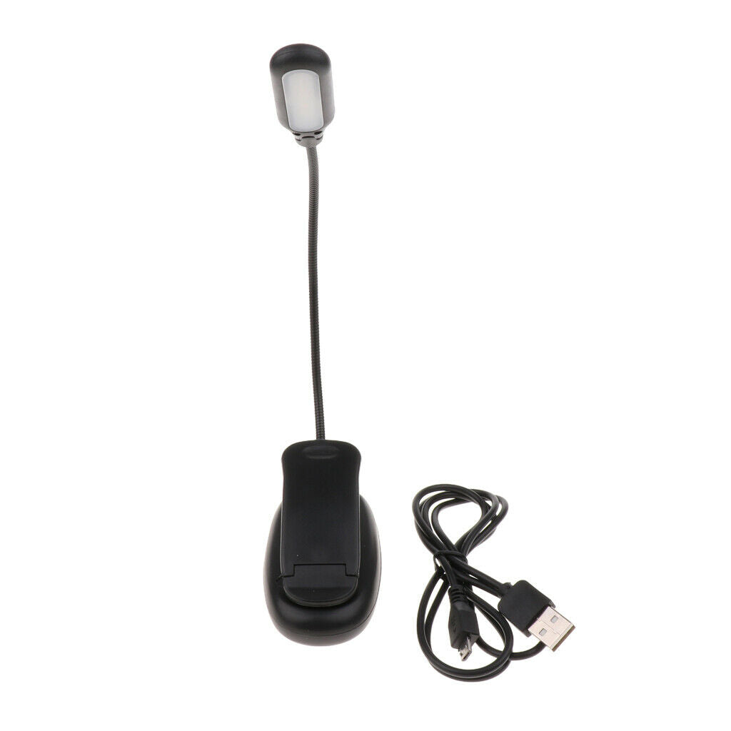 Dimmable Flexible USB Rechargeable Fashion 5LED Light Clip-on Bed Table Desk
