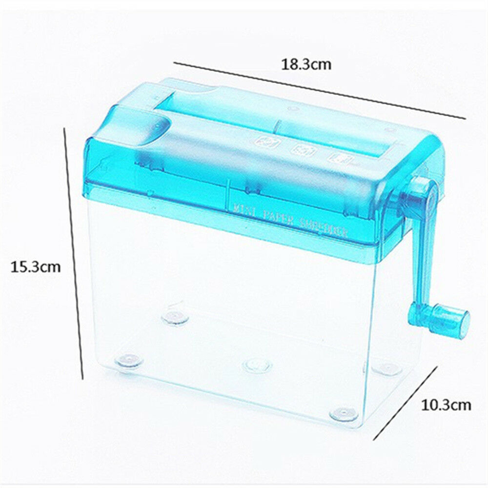 Desktop A6 Paper Shredder Mini Blue Manual Paper Cutter for Home Office School