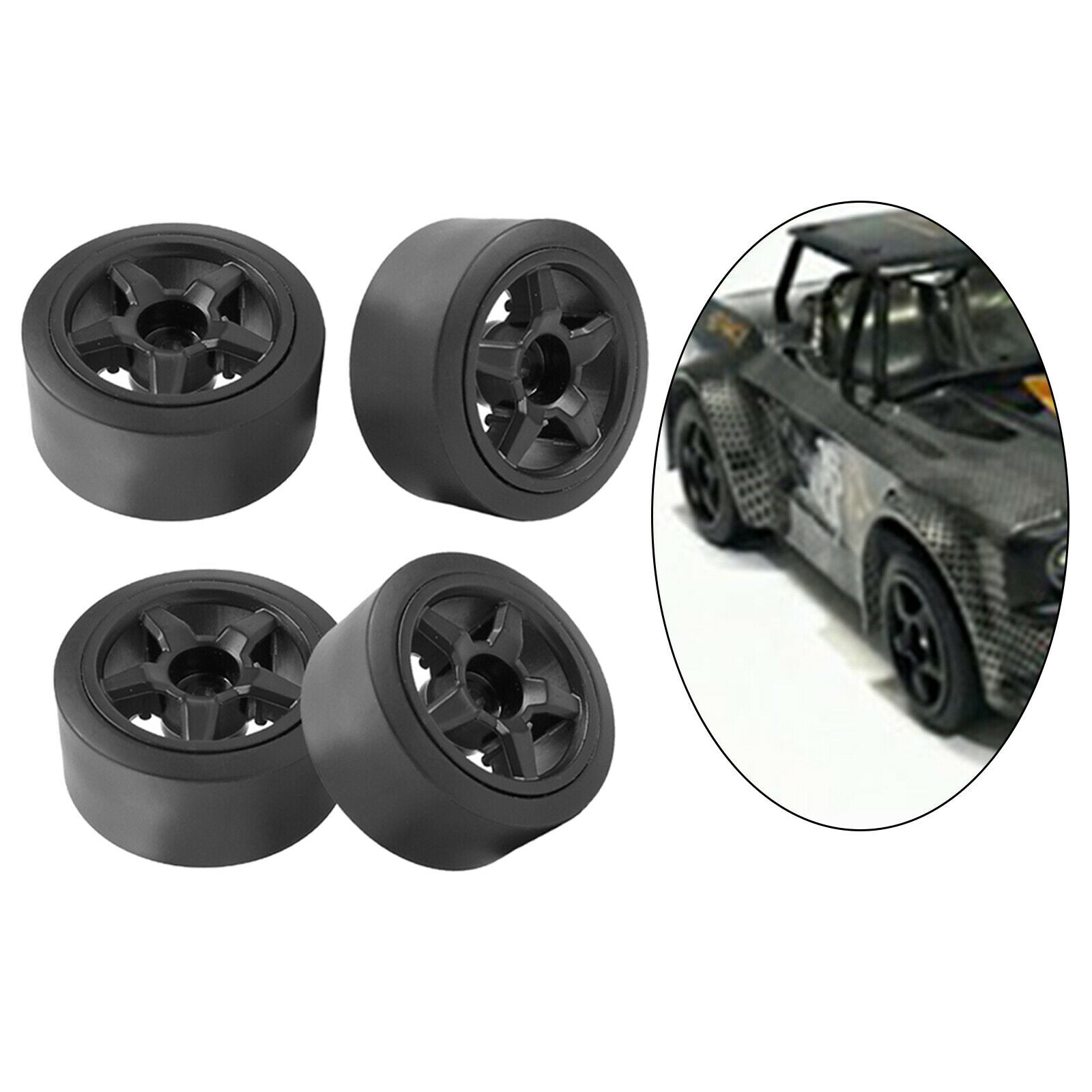 4 Pieces 5-spoke RC Drift Tires for SG-1603 Racing Truck DIY Accessories