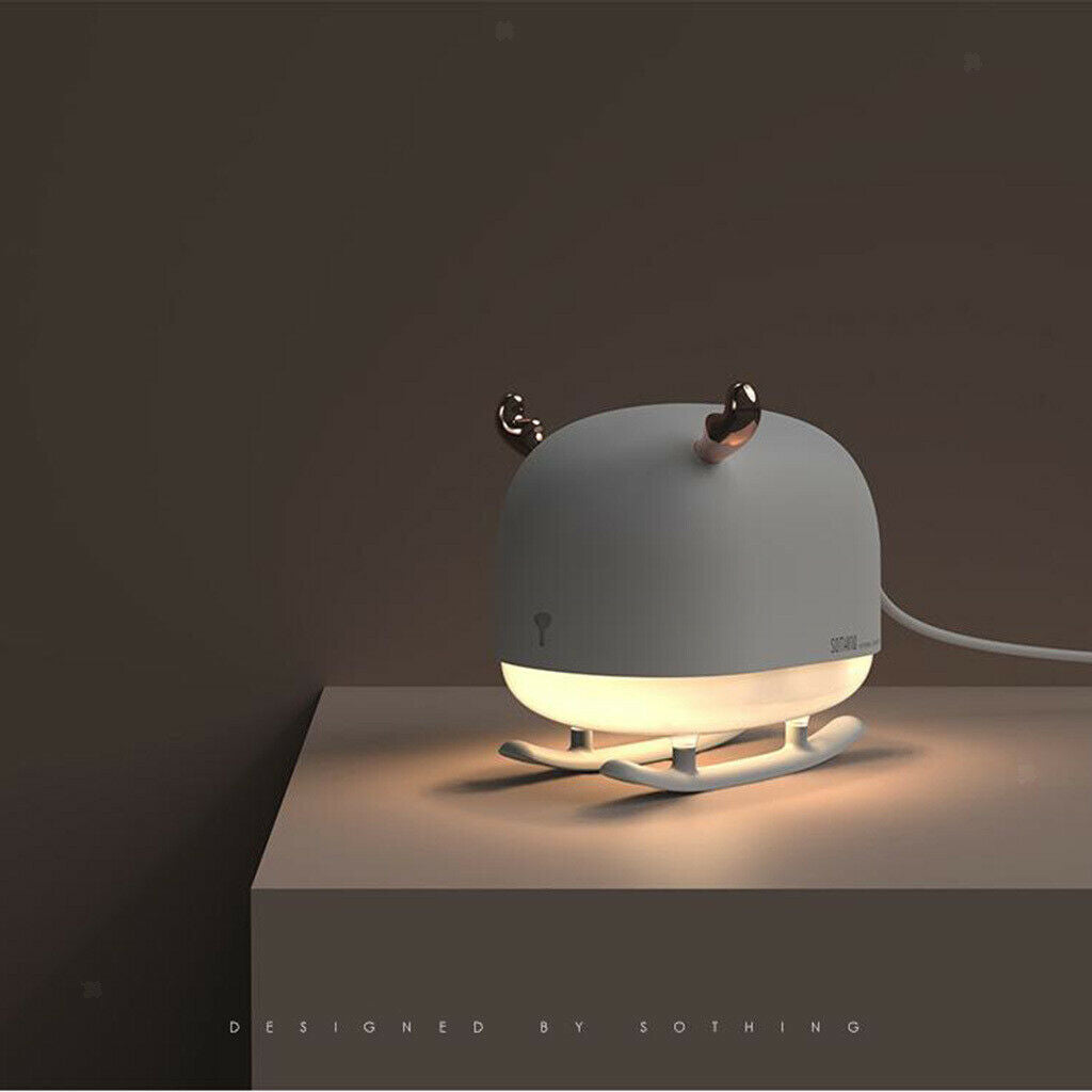 Deer USB Mini Humidifier Steamer with LED Night Light for Baby Kids Office