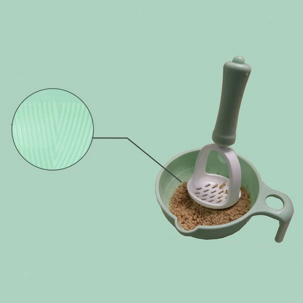 Baby Kids Grinding Bowls Learn Dishes Handmade Grinding Tool Food Fruit
