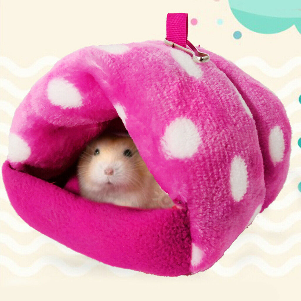 Guinea-Pigs Hamster Bed Hut Nest Tent Short-plus Hanging Cage Cave Pink