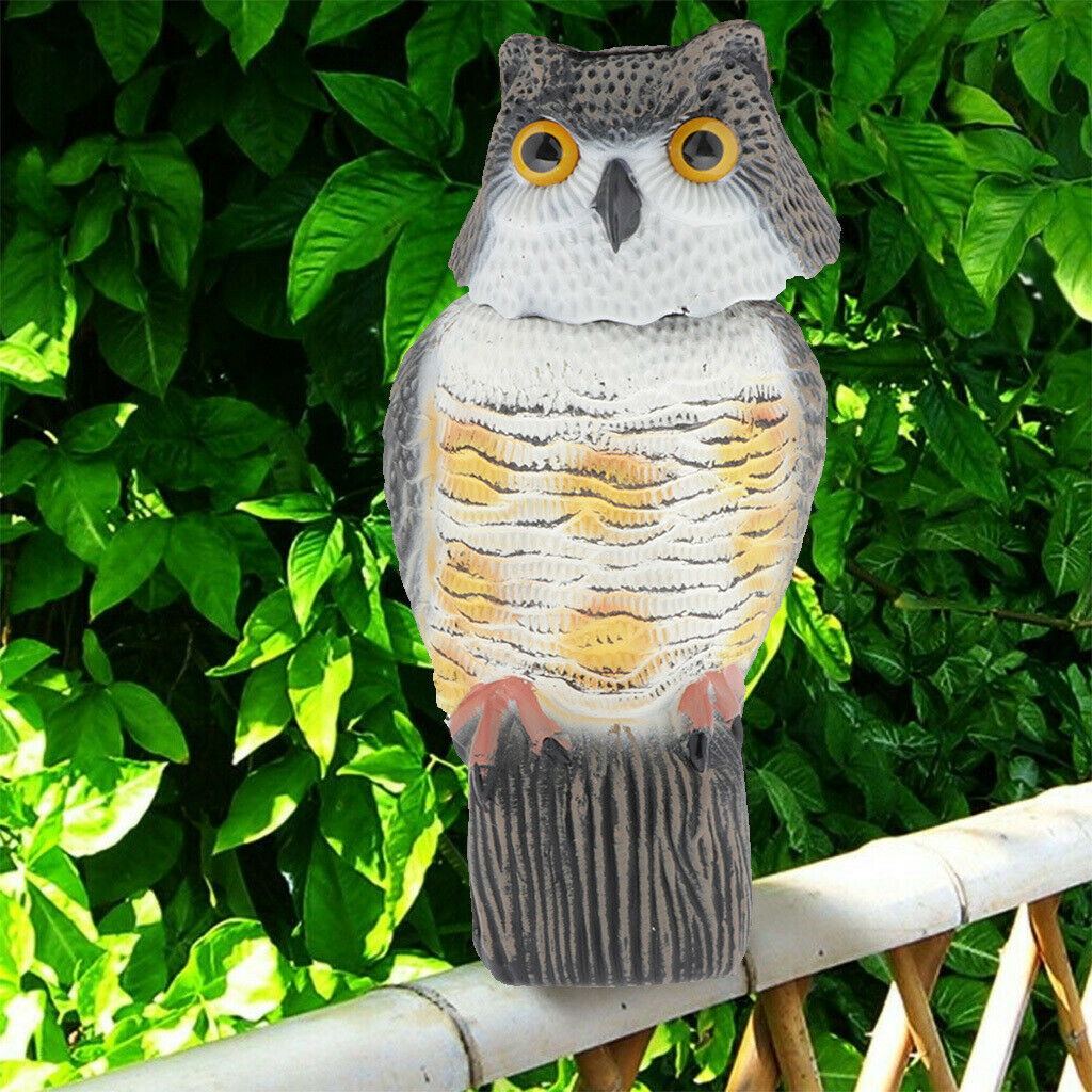 Vivid Owl Decoy Weed Pest Control Pigeon Scarer Garden Repeller Scarecrow A