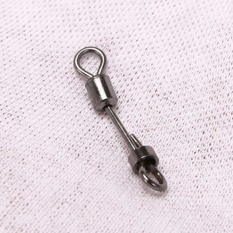 10x Steel Quick Lock Swivels Interlock Snap Fishing Lure Tackles Carp FishinBDA