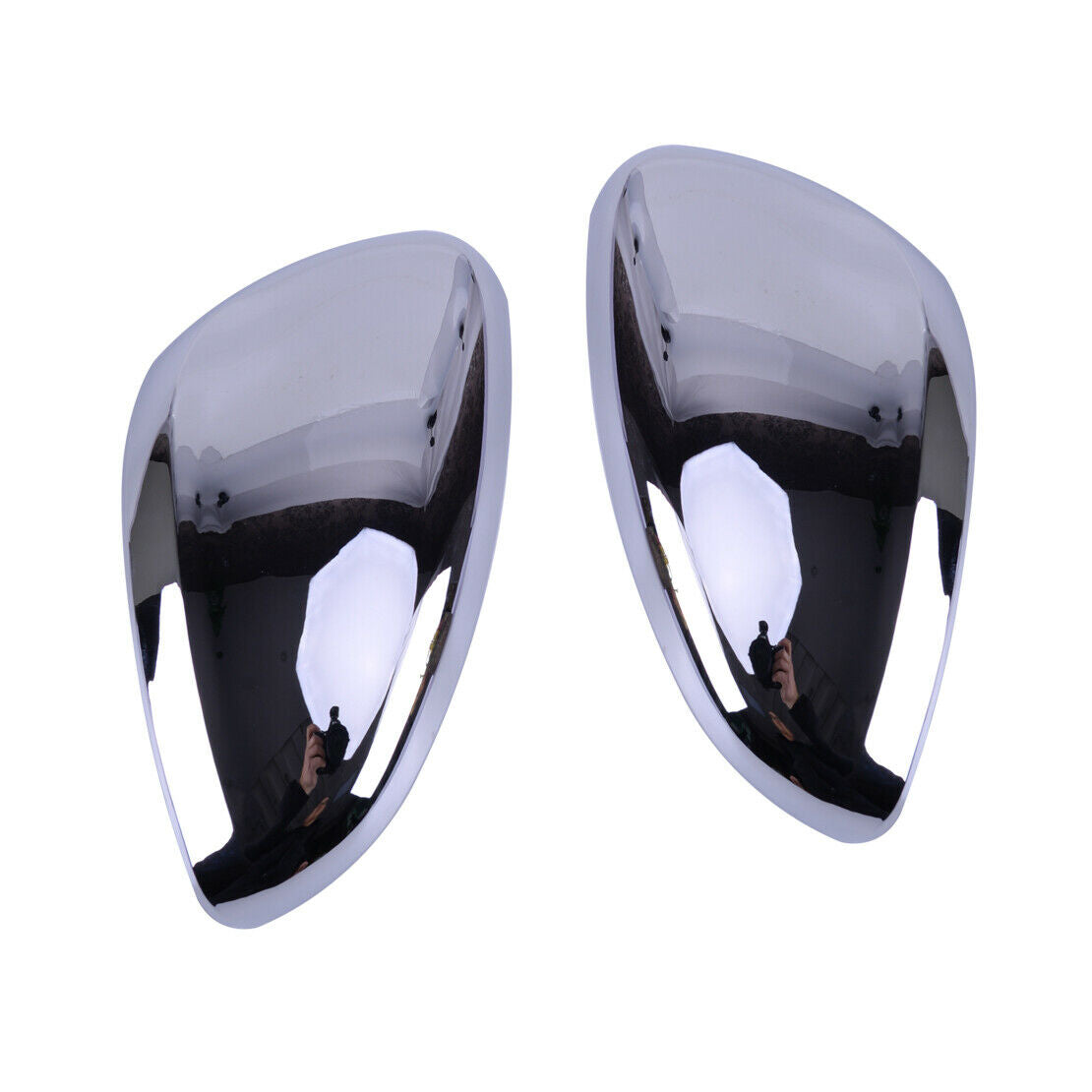 2pcs Chrome Plated Side Rearview Mirror Cover Caps Fit For Peugeot 2013-2017 as