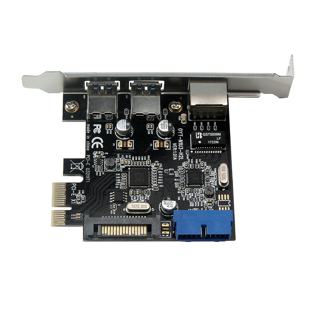 USB3.0 Ethernet Adapter 3 HUB port PCI-E to RJ45 of Gigabit LAN 10/100/1000 Mbps