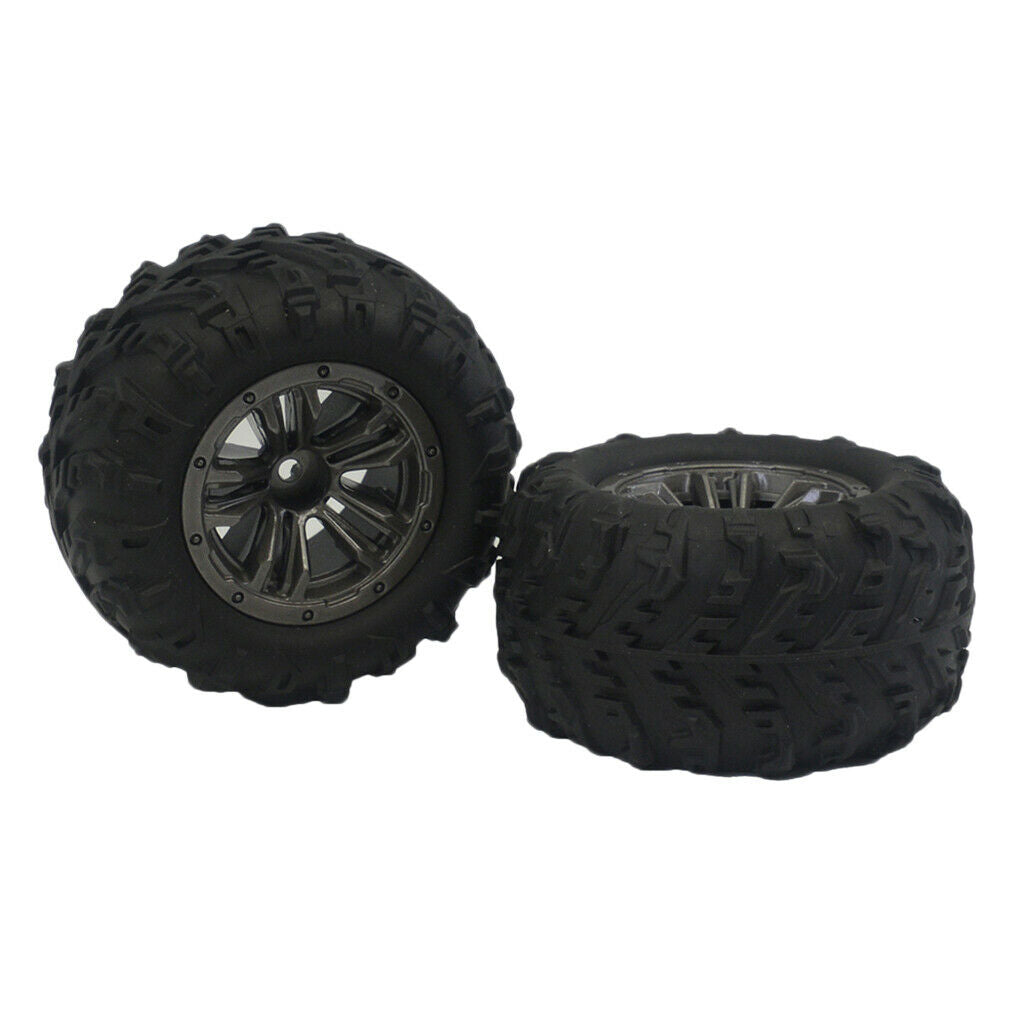 2pcs RC Car Wheel Tyres Tire Accessory for Xinlehong Q901 Q902 DIY Black