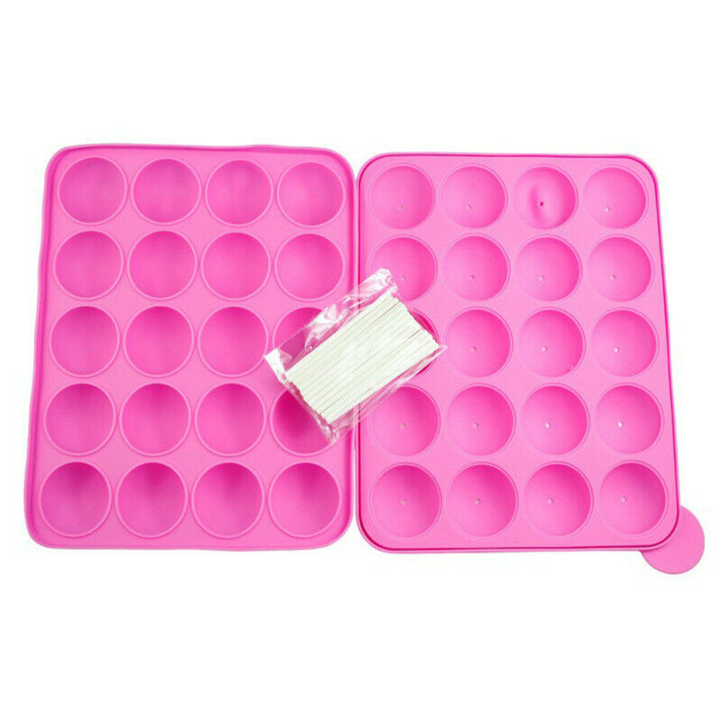 20 Holes Silicone Chocolate Mold Lollipop Sphere Maker Baking Mold Ice TrayBDAU