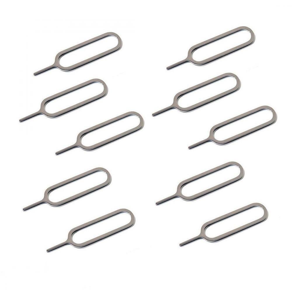 10pcs/set Sim Card Tray Remover Eject Ejector Pin Key Tool for Cellphone