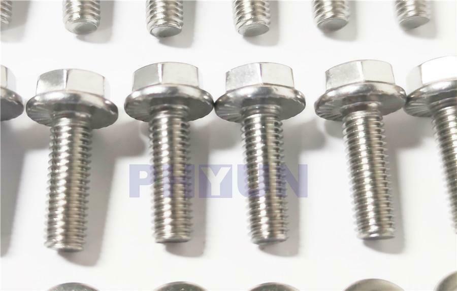12x Stainless Steel Exhaust Manifold Screw&Washers For GM V8 LS1 LS2 LS3 LS6 LS7