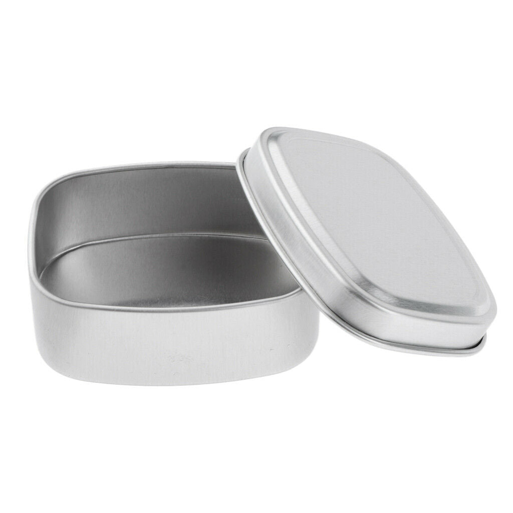 5pcs 60ml Square Aluminium Tin Pots Candles Salves Cans Jars Containers Case