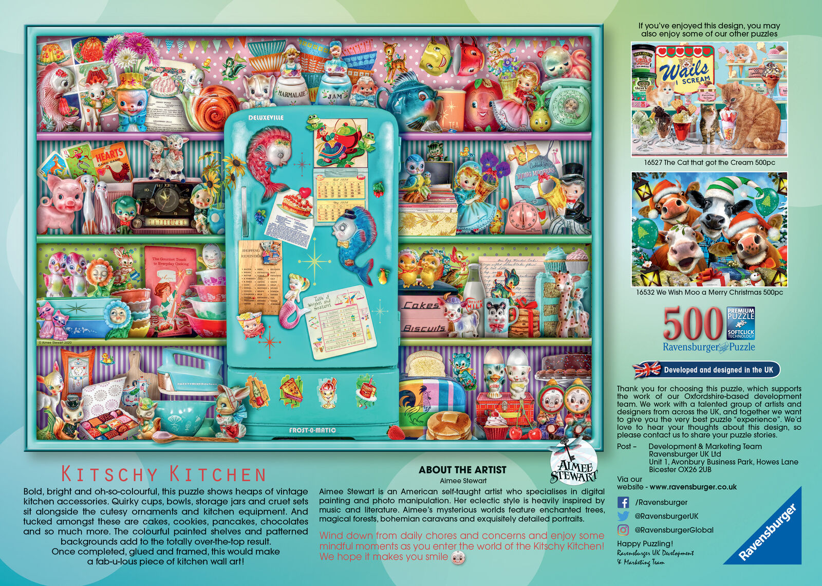 16575 Ravensburger Kitschy Kitchen Jigsaw Puzzle 500pc Suitable for Age 10+