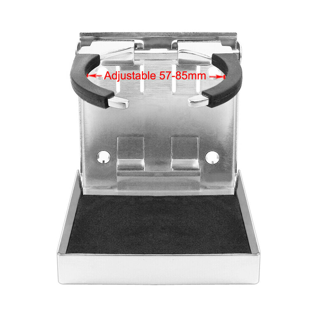 Stainless Steel Folding Drink Cup Holder Adjustable for Marine/Boat/Car/RV