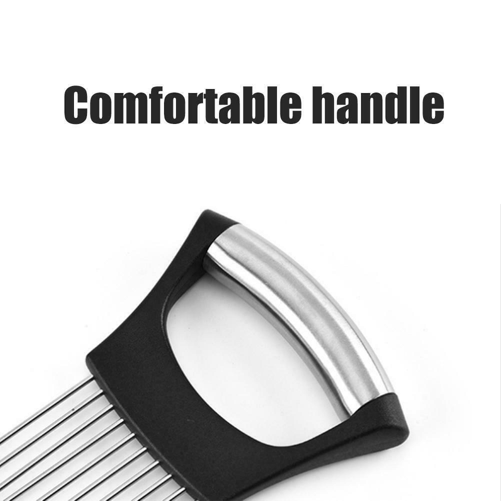 Stainless Onion Holder Onion Cutting Tool Vegetables Slicer Cutting Aid Holder