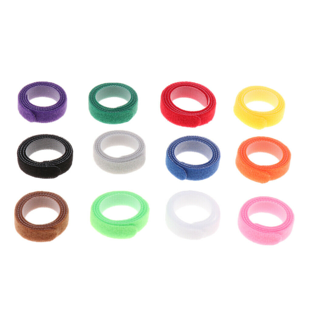 24x Adjustable Reusable Puppy Identification ID Collars Pet Bands 12 Colors