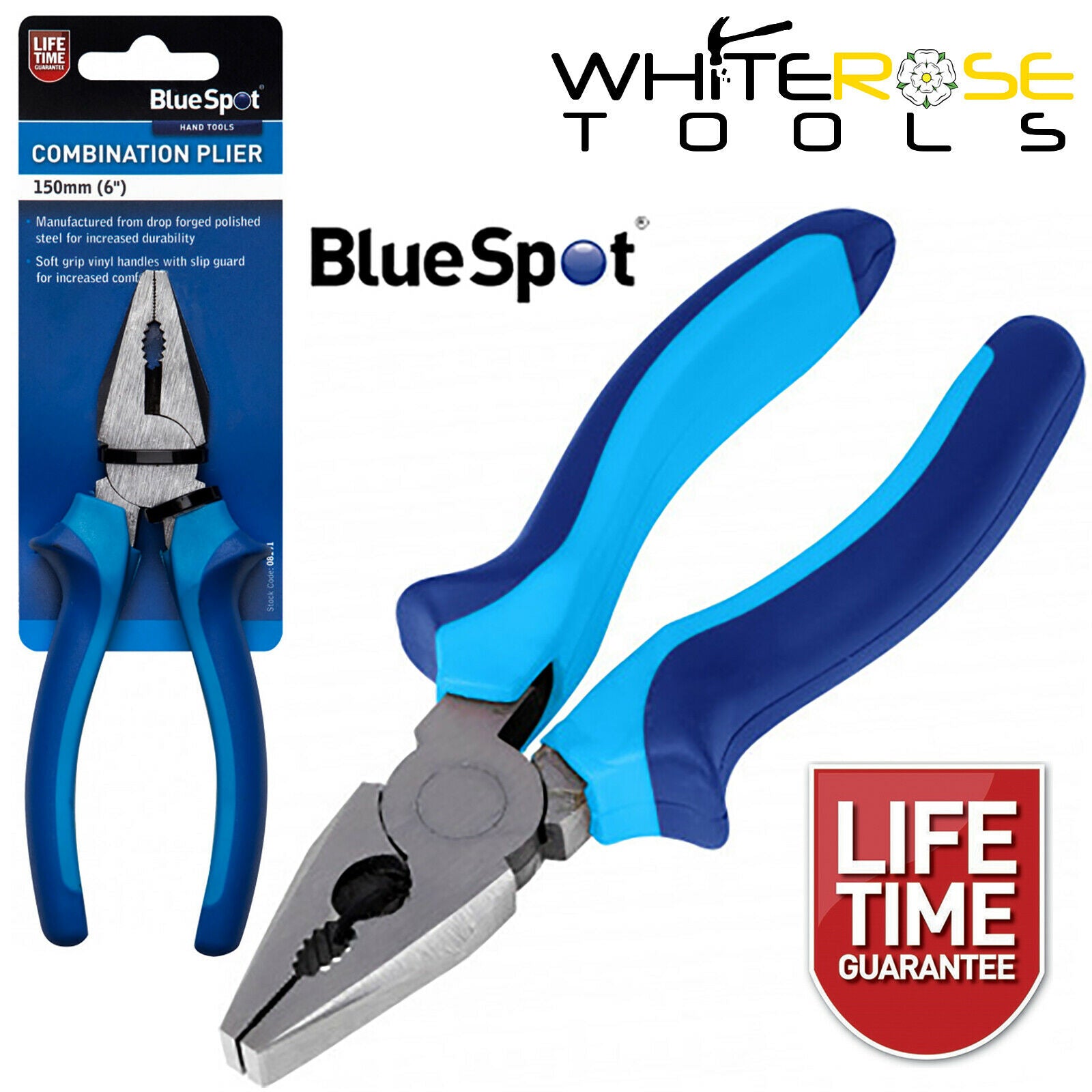 BlueSpot Combination Plier 150mm (6") Cutter Cable Wire Cutting Hand Tool
