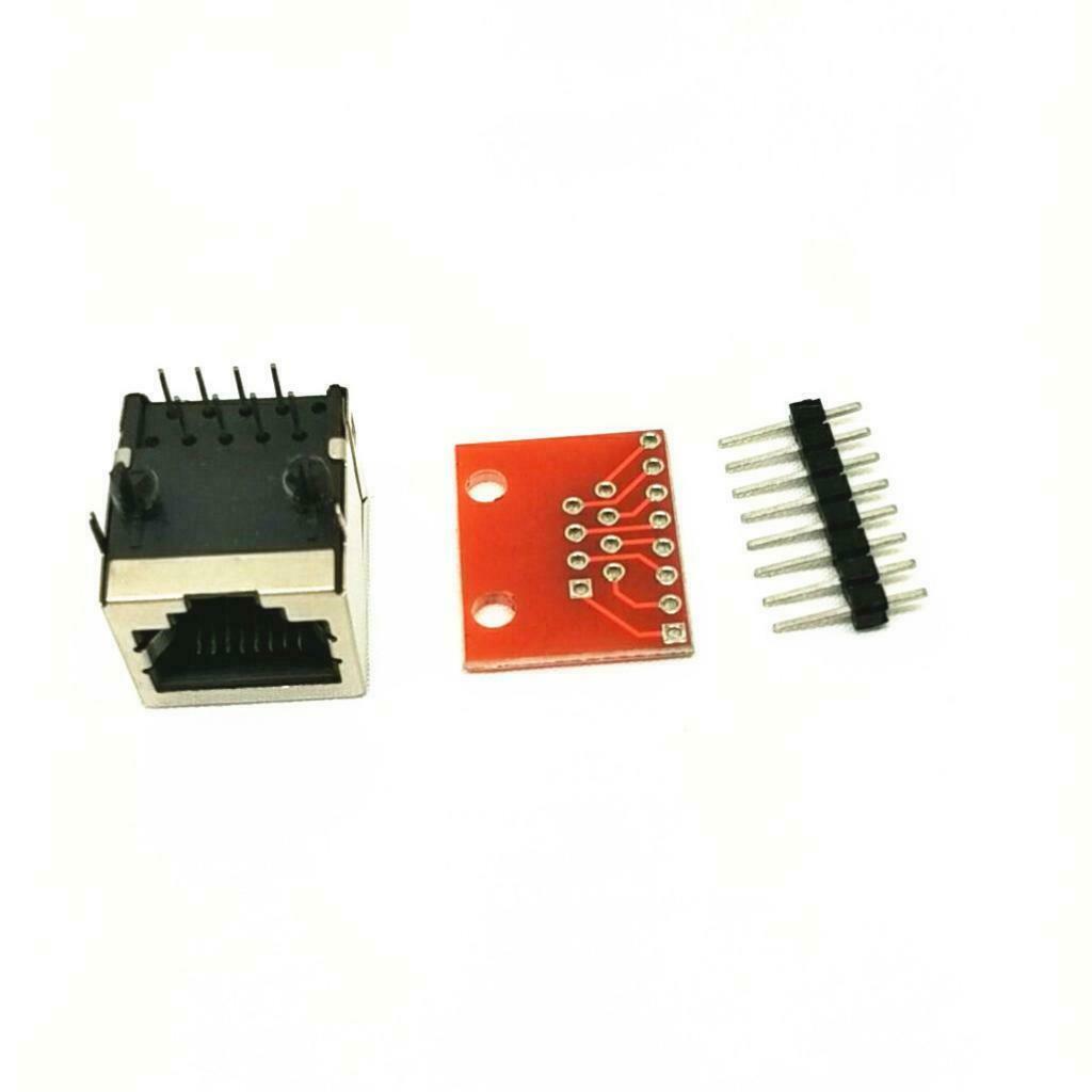 4pcs RJ45 Connectors and Breakout Board Adapter Set for Ethernet Jacks
