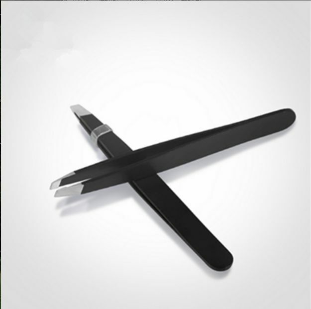 Professional Eyebrow Tweezers Hair Beauty Slanted Stainless Steel Tweezer New