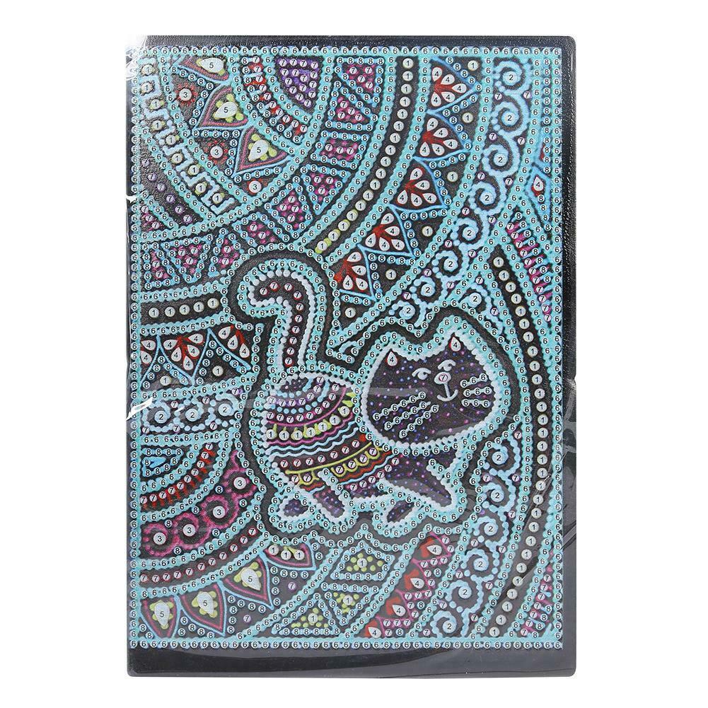 DIY Cat Special Shaped Diamond Painting 50 Pages A5 Notebook Sketchbook @