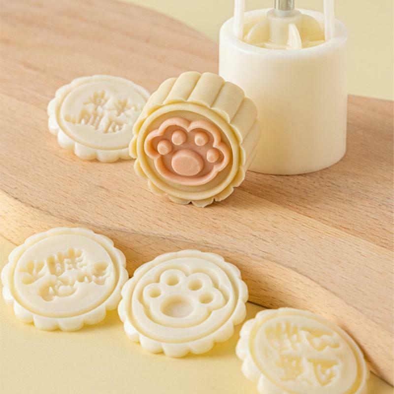 Mid-Autumn Festival Plastic Mooncake Stamps50g Mooncake Mould Cutter DIY Baking