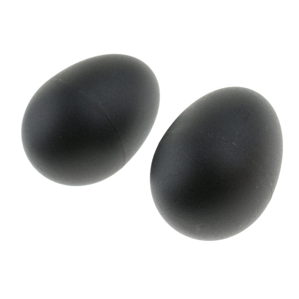 2 Pieces Plastic Black Sand Egg Shaker Performance Parts Kids Toys Gift