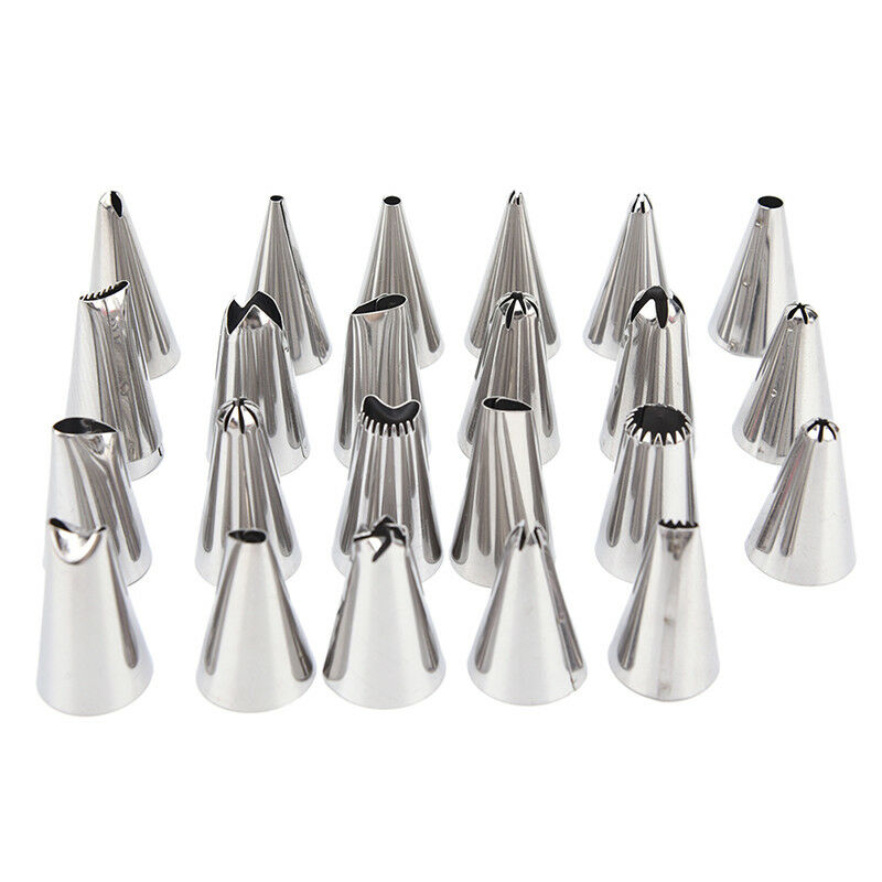 24pcs Icing piping nozzles pastry tips cake sugarcraft decorating bakery to Lt