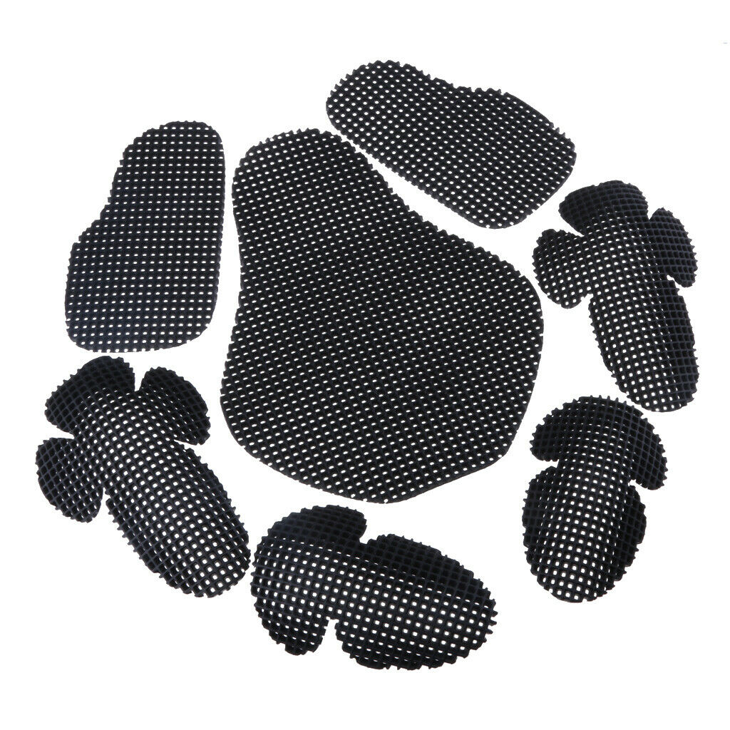 2X 7Pcs Motorcycle Elbow Shoulder Protection Pads Body Protectors Racing Armour