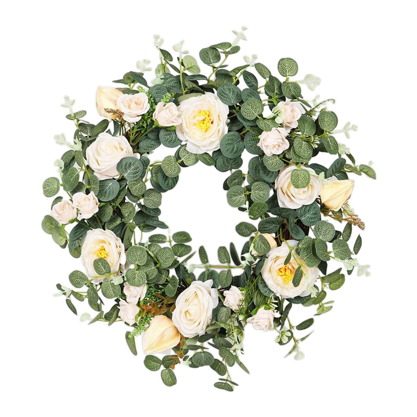 40cm Front Door Wreath Summer Spring Floral Decoration Garland Home Decor