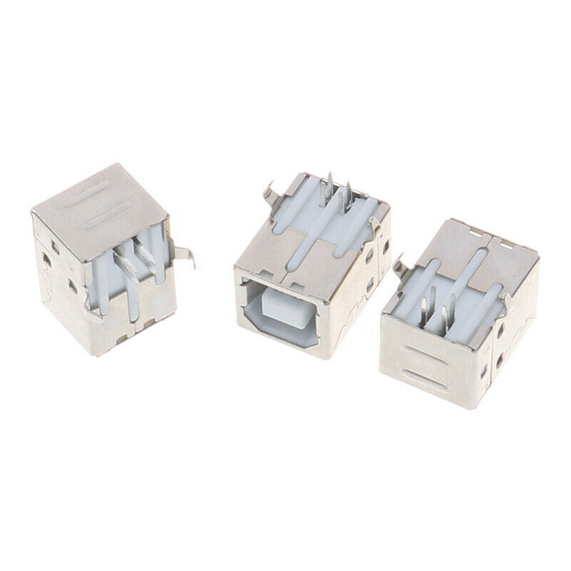5Pcs 90 Degrees USB B Type Female Socket Connector for Printer Data Inter.l8