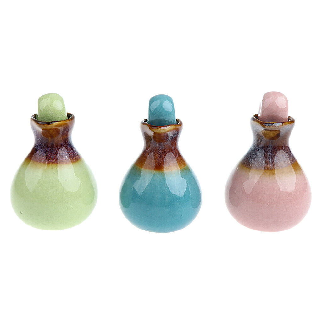3pieces ceramic dropper bottle with funnel
