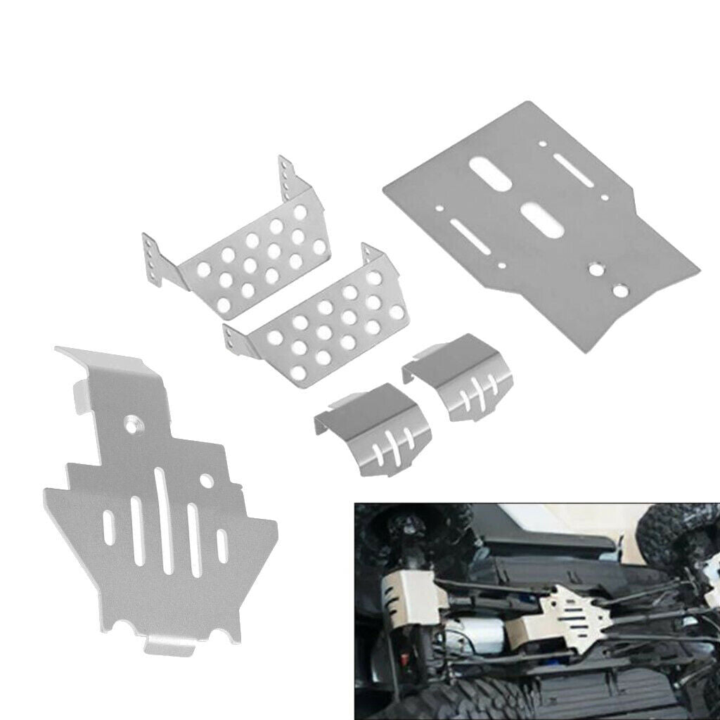 Lower Bumper Axle + Protective Plate for Gear Assembly for 1/10 Rc 4