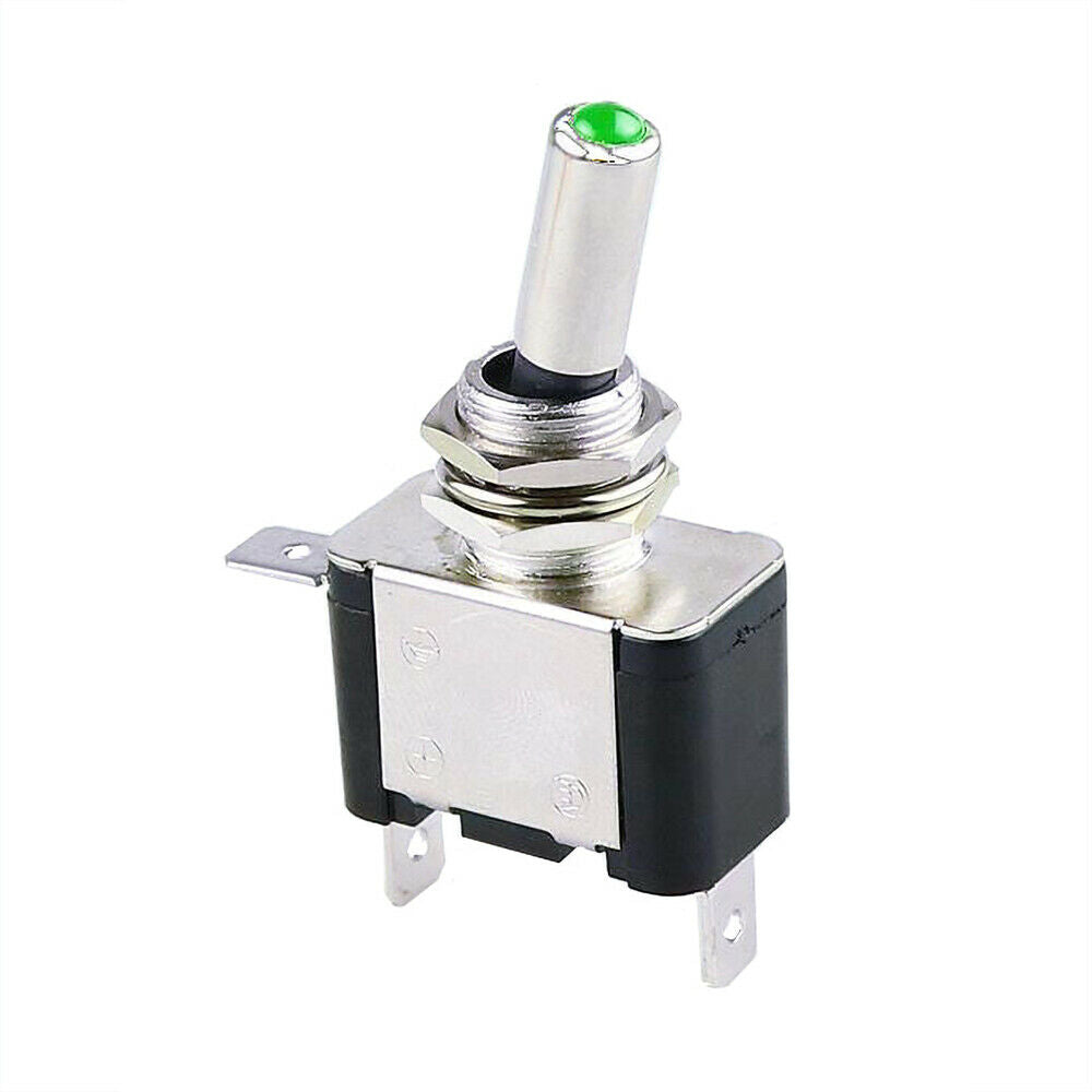 On/Off Toggle Switch LED Light 12V/20A with Missile Cover for Car Boat Truck